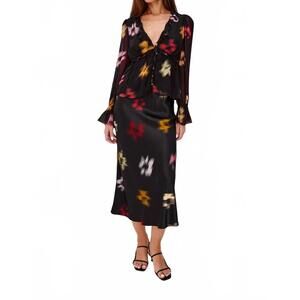 NEW RAILS alixa long sleeve top in onyx